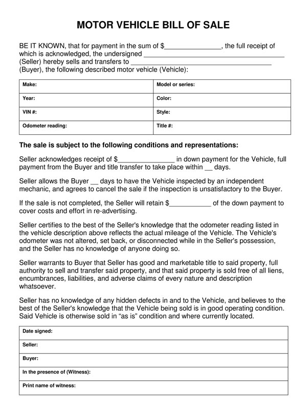 motor-vehicle-bill-of-sale-template