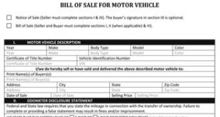 Automotive Bill of Sale