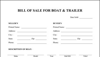 printable utility trailer bill of sale template free