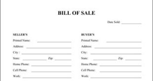 General Bill Of Sale